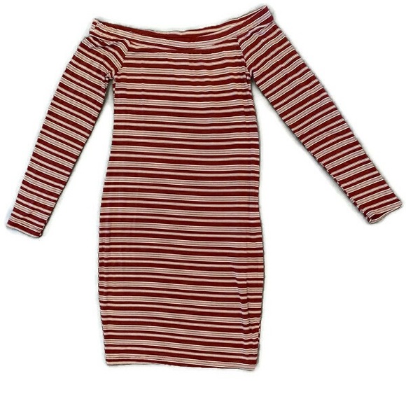 Striped off the shoulder dress - Picture 1 of 1